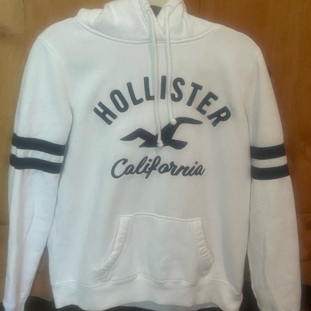 Hollister white hoodie